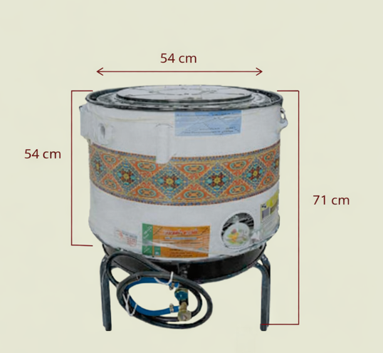 تنور خبز غاز عودي حجم صغير